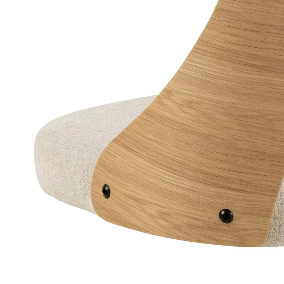 Krzesło obrotowe LUCY Beżowy, Fornir dębowy - 0000105594