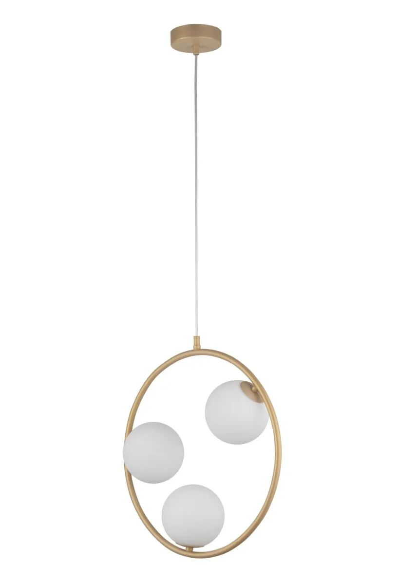Lampa wisząca AQUA 3 biało-złota