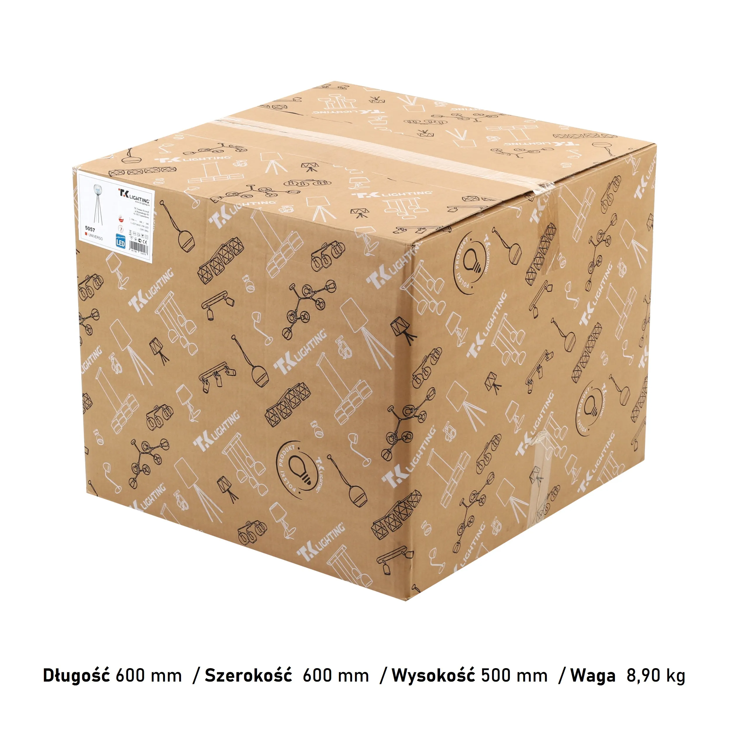 Lampa podłogowa UNIVERSO czarna na metalowych nogach z niebieskim szklanym kloszem 179x50cm - TK_5057