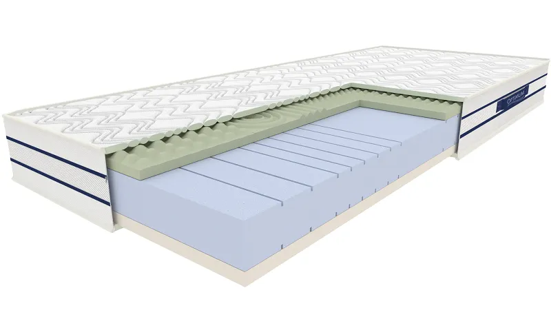 Materac piankowy NEPTUN LUX 90x200 pianka termoelastyczna + wysokoelastyczna
