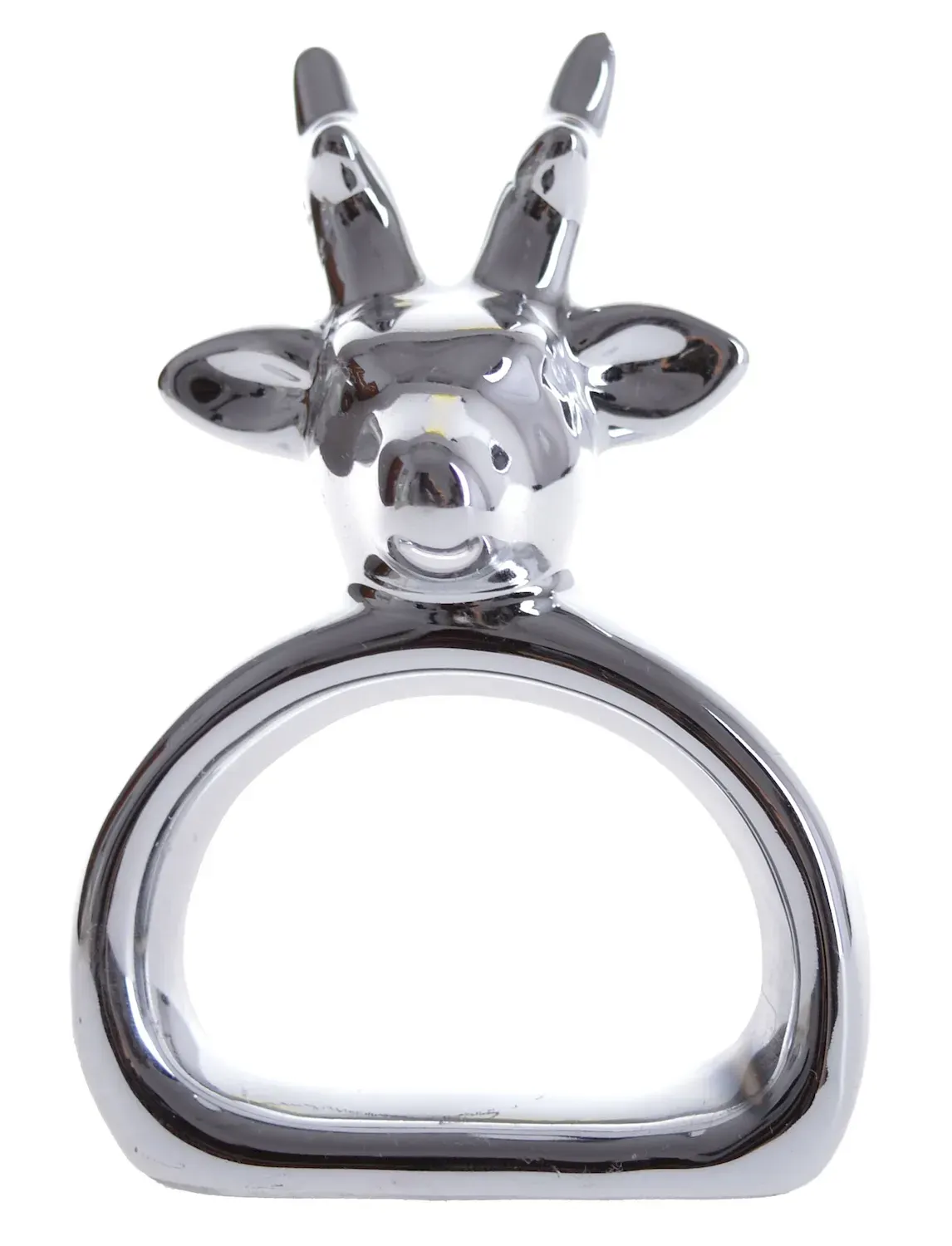 Serwetnik OBRĄCZKA SREBRNA GŁOWA RENIFERA