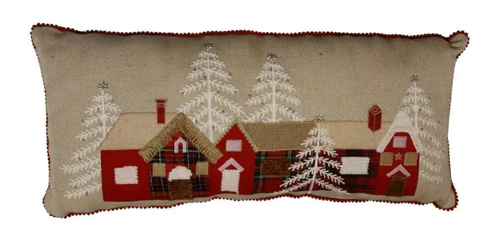 Poduszka świąteczna MIASTECZKO 35x75 wielokolorowa Poduszka świąteczna MIASTECZKO 35x75 wielokolorowa