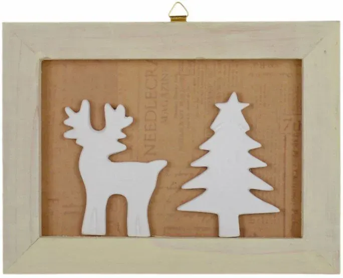 Ramka dekoracyjna Z RENIFEREM 20x15cm wielokolorowa