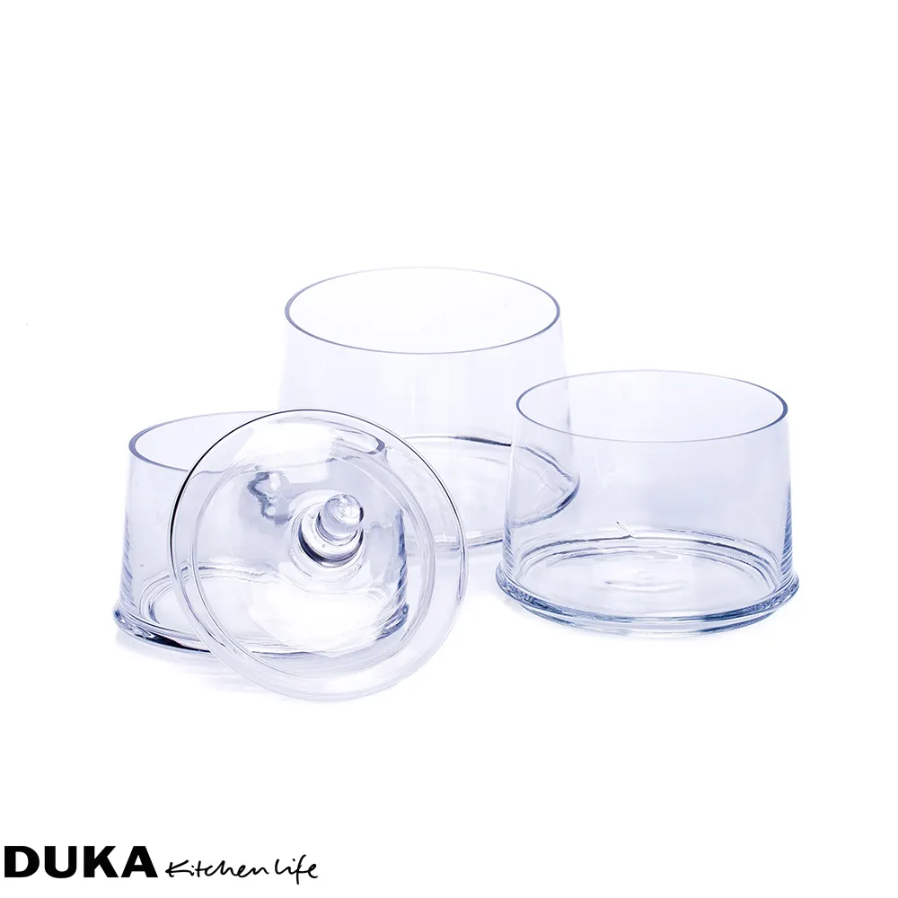 Słoik na ciastka DUKA CANDY 3-poziomowy 40 cm transparentny szkło — zdjęcie 13