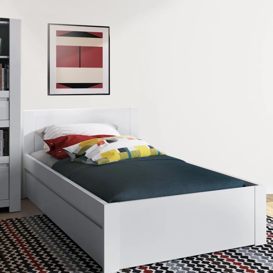Łóżko z szufladą 90x200 NOVI NVIZ01 Biały