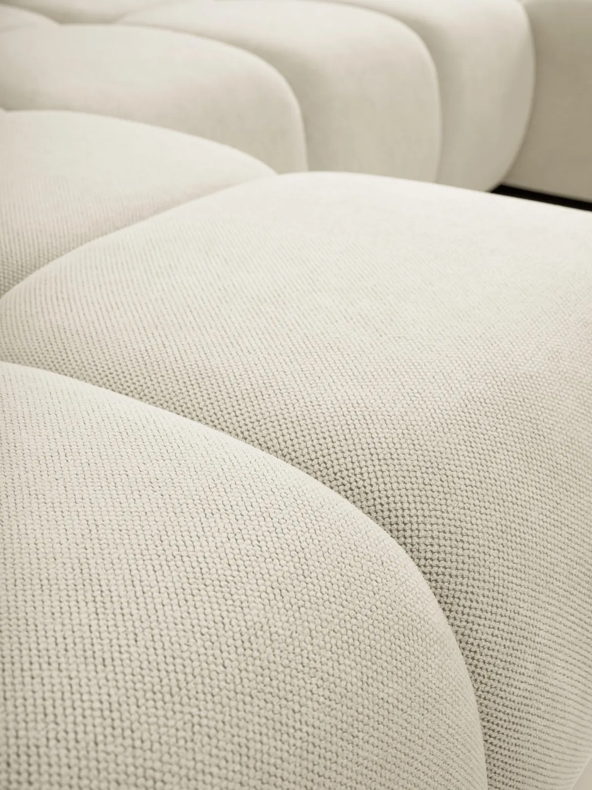 Narożnik rozkładany z pojemnikiem SOHO U CURIO 395 cm pikowany kremowy - SOHO_NAR_CURIO09_U