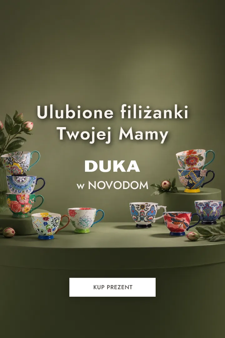 ceramiczny kubek, zestaw kubków, kolorowy wzór, kwiatowy wzór, kubki układane w stos