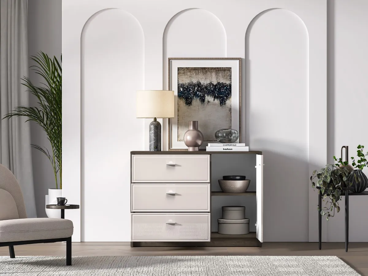 Komoda 1-drzwiowa z szufladami AVANTE 117x85 kaszmir dąb Windmill - 1AVAN05-001