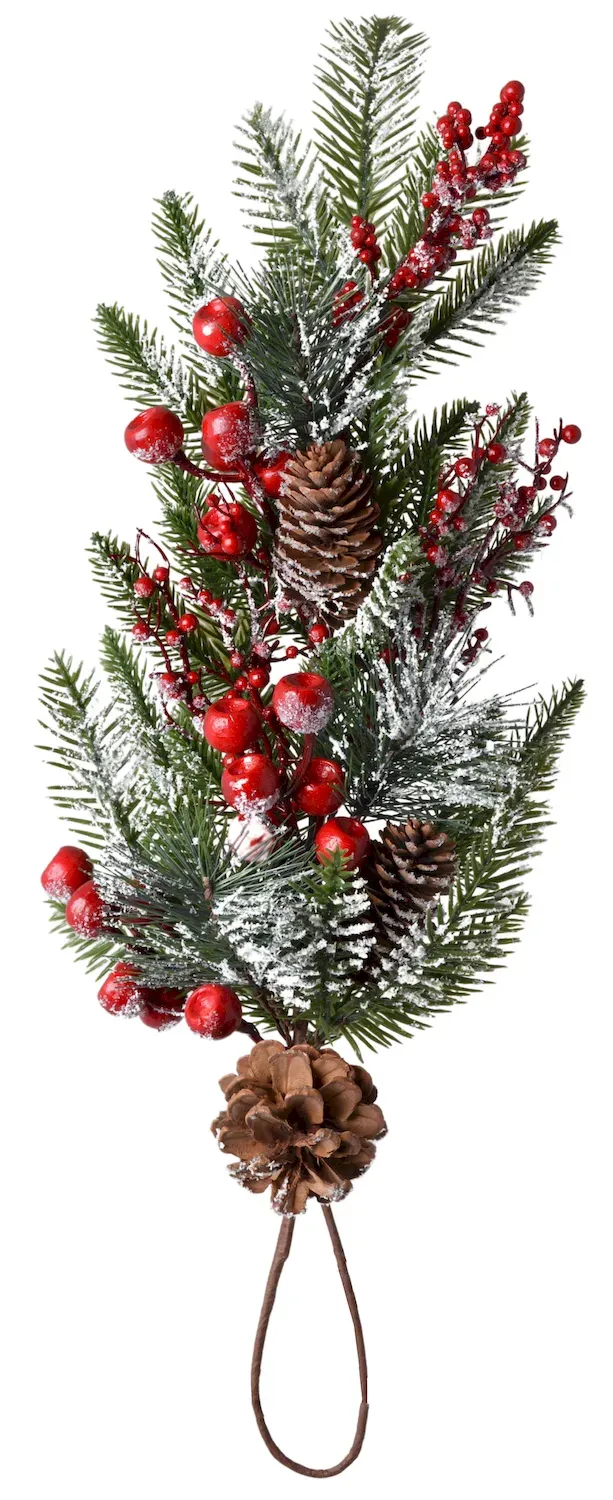 Gałązka sosnowa z szyszkami i owocami 3268 zielona