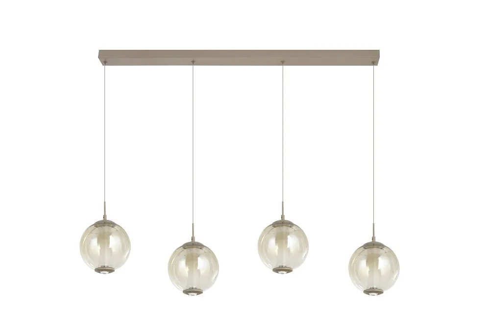 Lampa wisząca ORLEANS czwórka prosta LED kaszmirowa