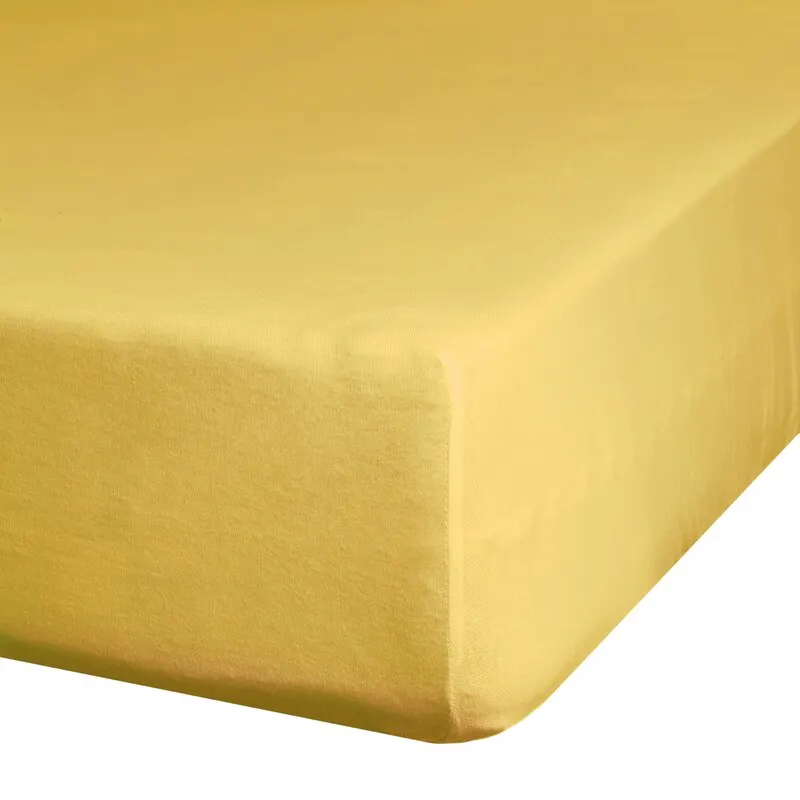 PRZEŚCIERADŁO Z GUMKĄ JERSEY D91 120X200 CM, WYS.25 CM MUSZTARDOWY