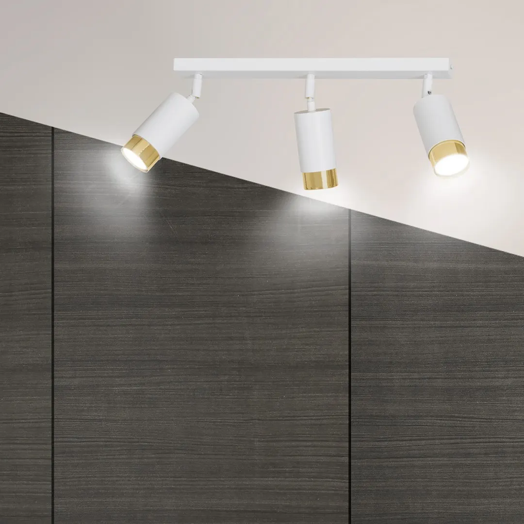 Lampa sufitowa HIRO 3 biały złoty — zdjęcie 7