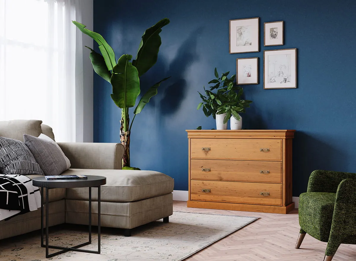 Komoda z 3 szufladami sosnowa Toskania Kolor: bejca - PL2049