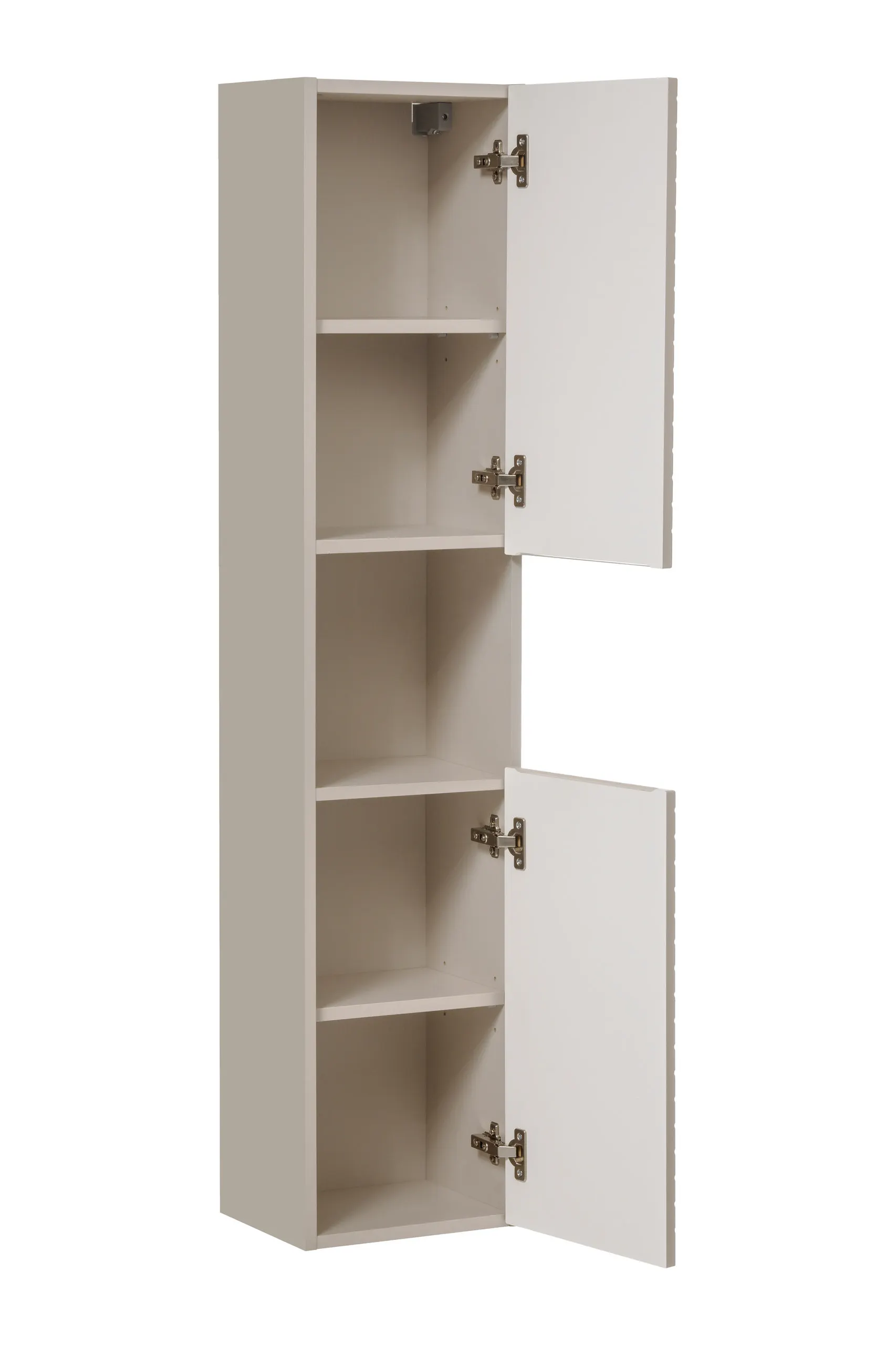 Zestaw meblowy SET-VIC 120cm ( 2 szafki + blat + 2 umywalki nablatowe Lola + szafka wysoka ) kaszmirowy, efekt drewna - SET-VIC_B_OAK_120CM_D/S_UN_LOLA_GW_HC