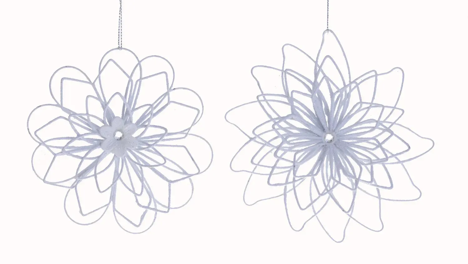 Zawieszka BIAŁY KWIATEK 2 sztuki białe Zawieszka BIAŁY KWIATEK 2 sztuki białe