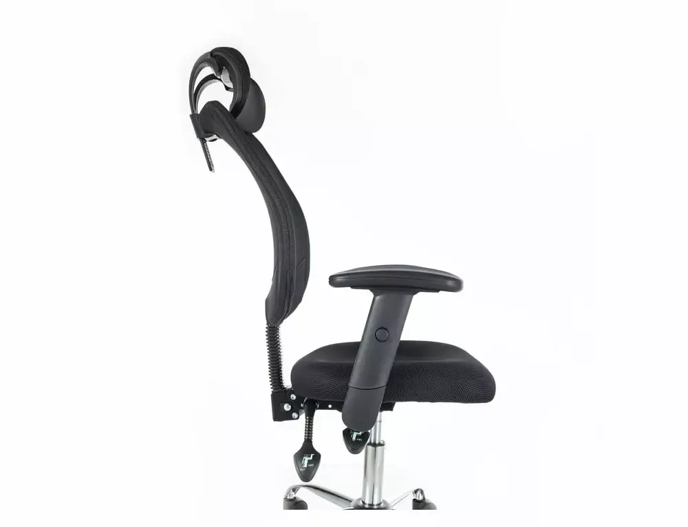 Fotel obrotowy ergonomiczny Q-118R czarny regulowany Signal — zdjęcie 7