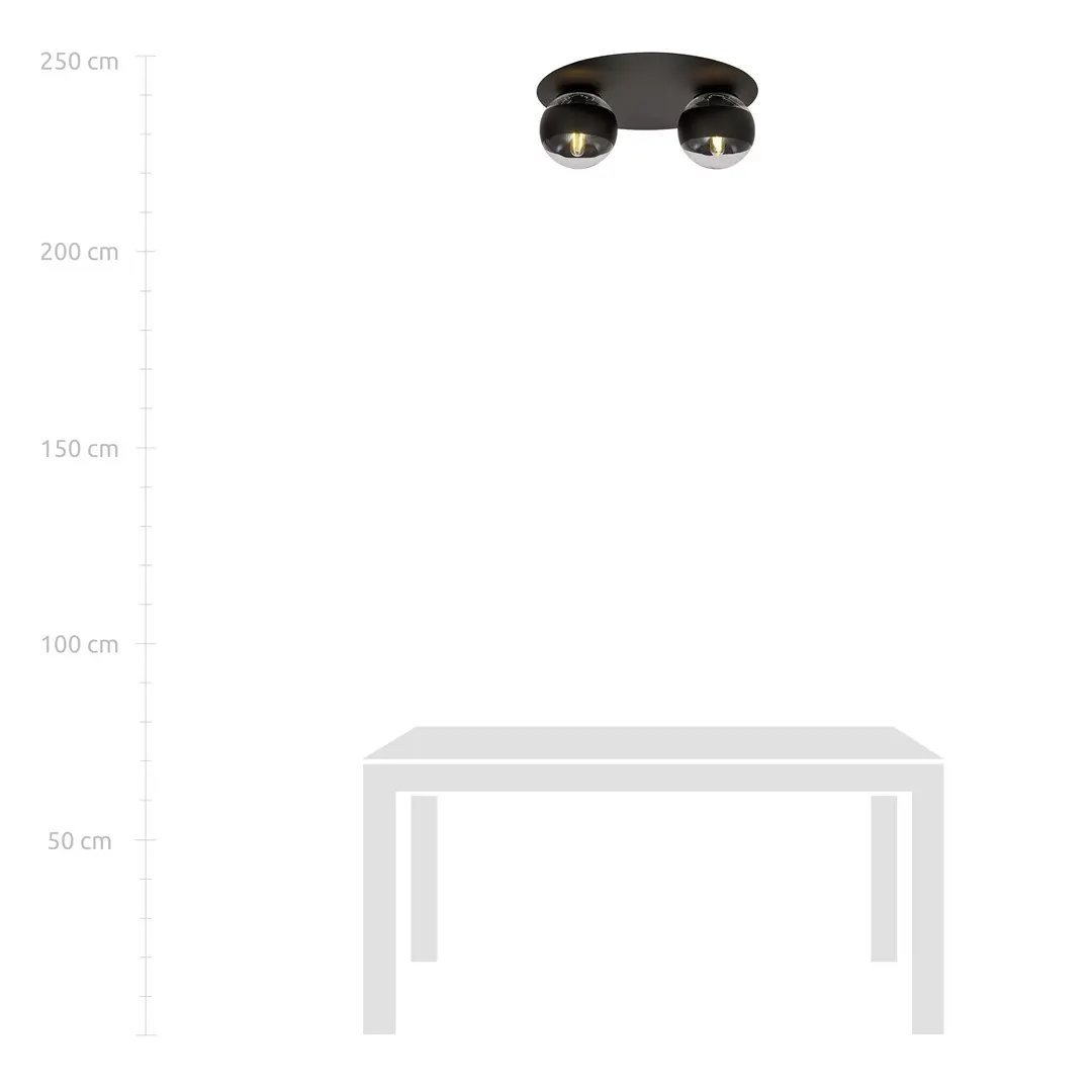 Lampa sufitowa SOLAR Czarny 1129/2 - 1129/2