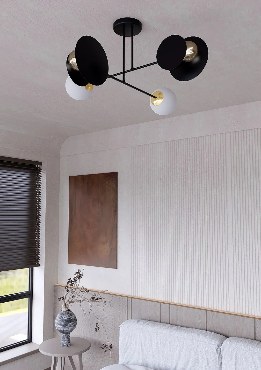 Lampa sufitowa MINERVA Czarny 612/4 - 612/4