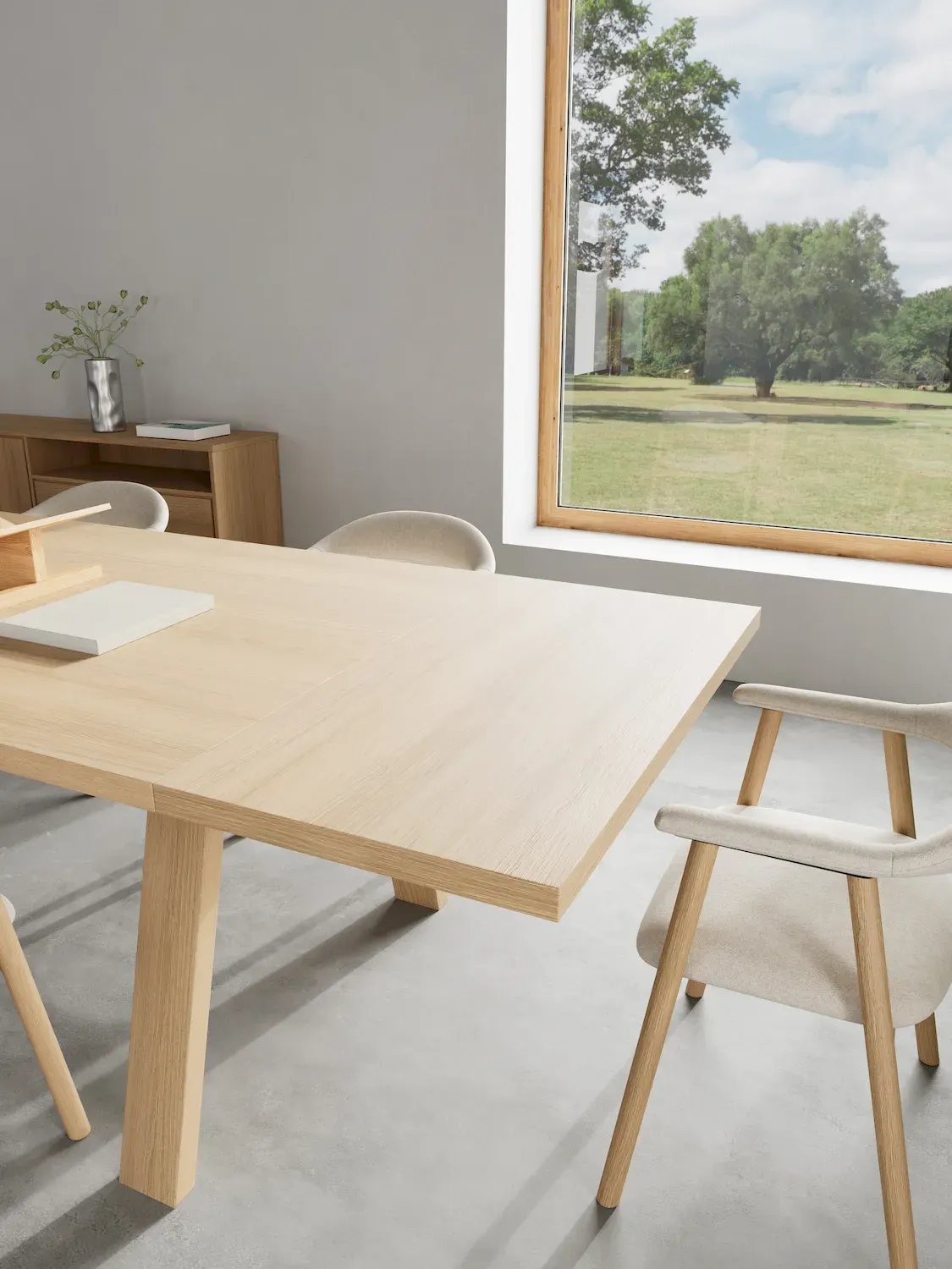 Wkładka przedłużająca (zestaw 2 szt.) do stołu LAMBERTH 50x100cm dąb bielony - 0000115097