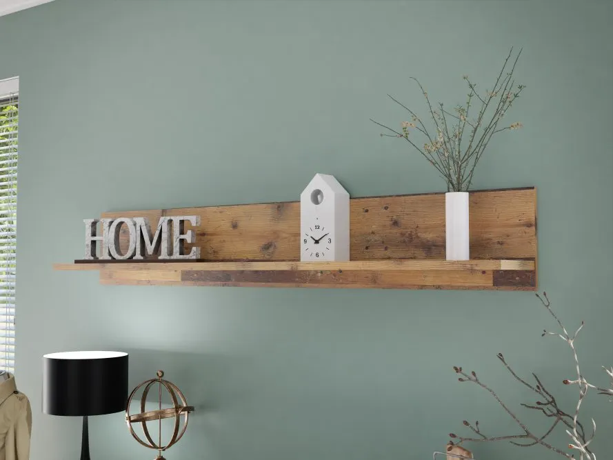 Półka ścienna CLIF 160 cm - old wood vintage - CLFB02-H51