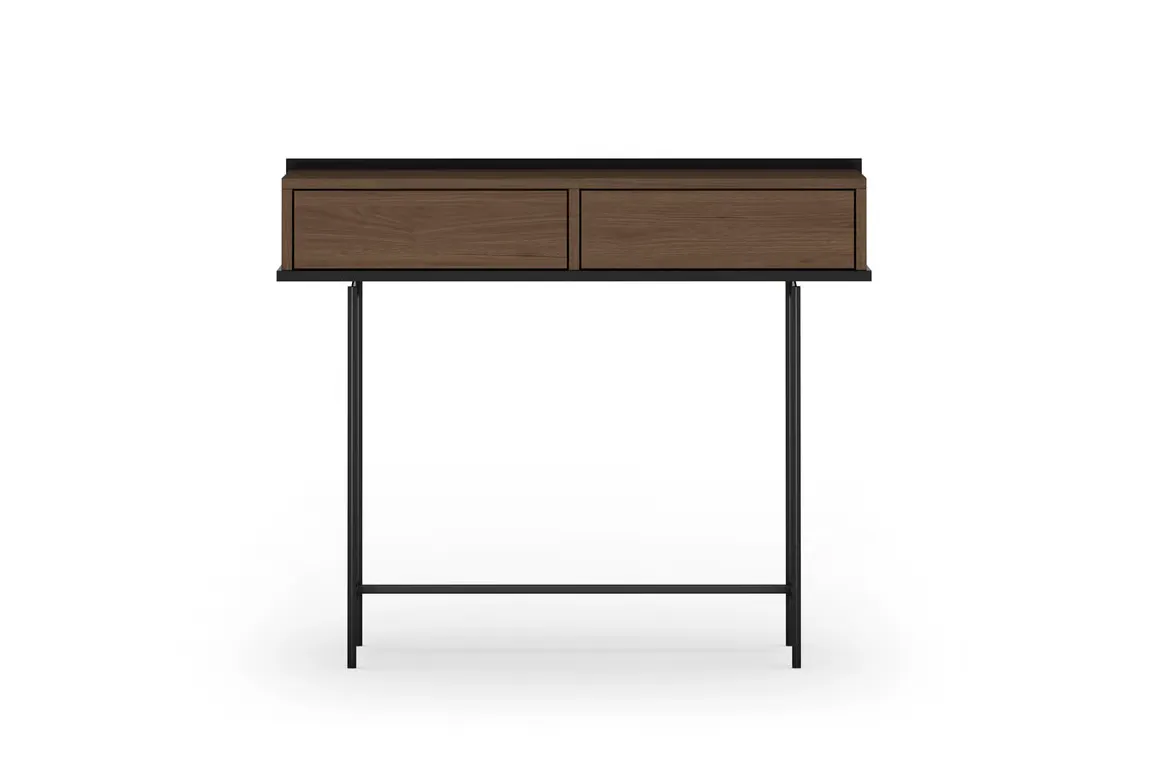 Konsola z 2 szufladami ZENAR 100 cm orzech elegant czarny