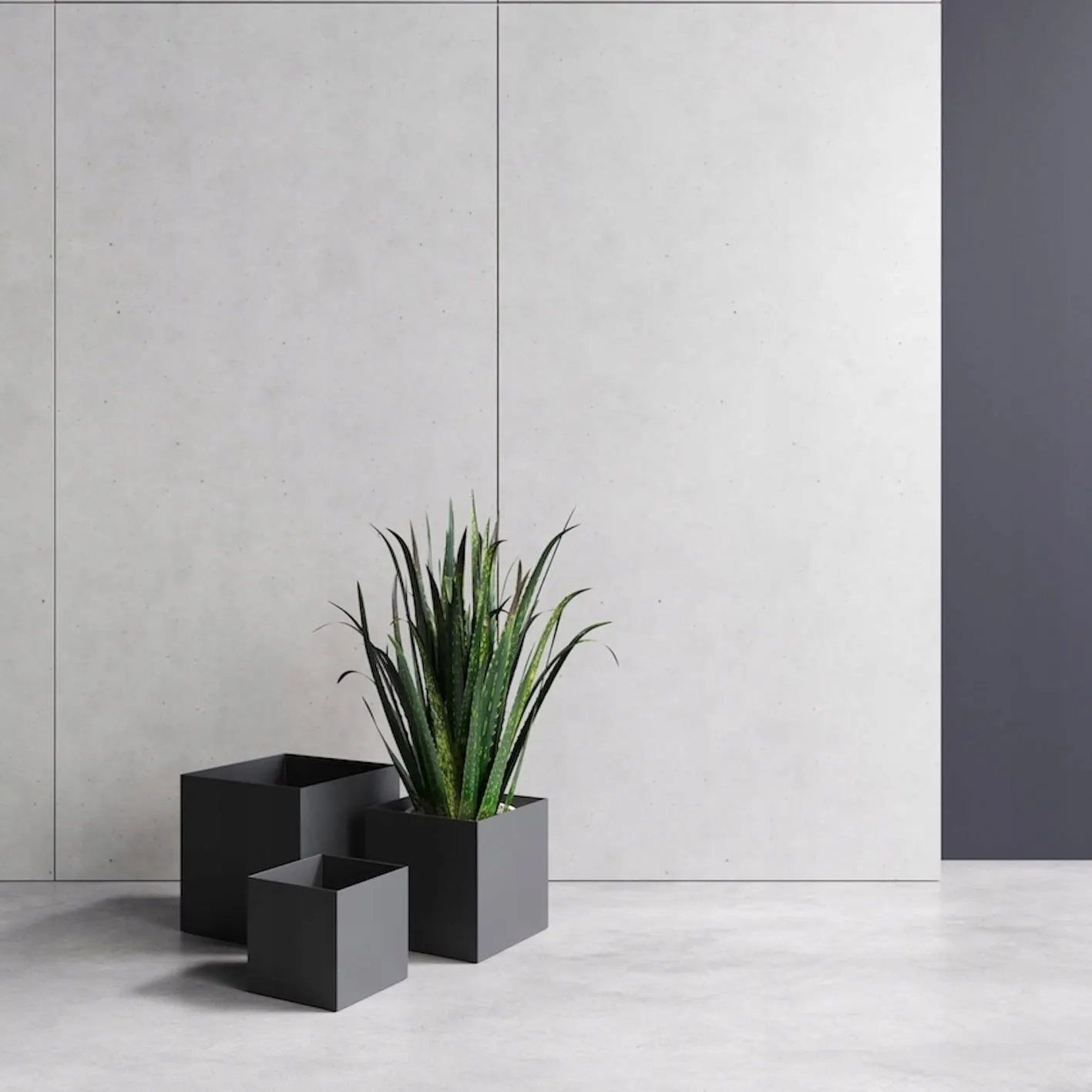 DONICZKA-osłonka na donice metalowa VANNES S czarna - LD_TZ000111