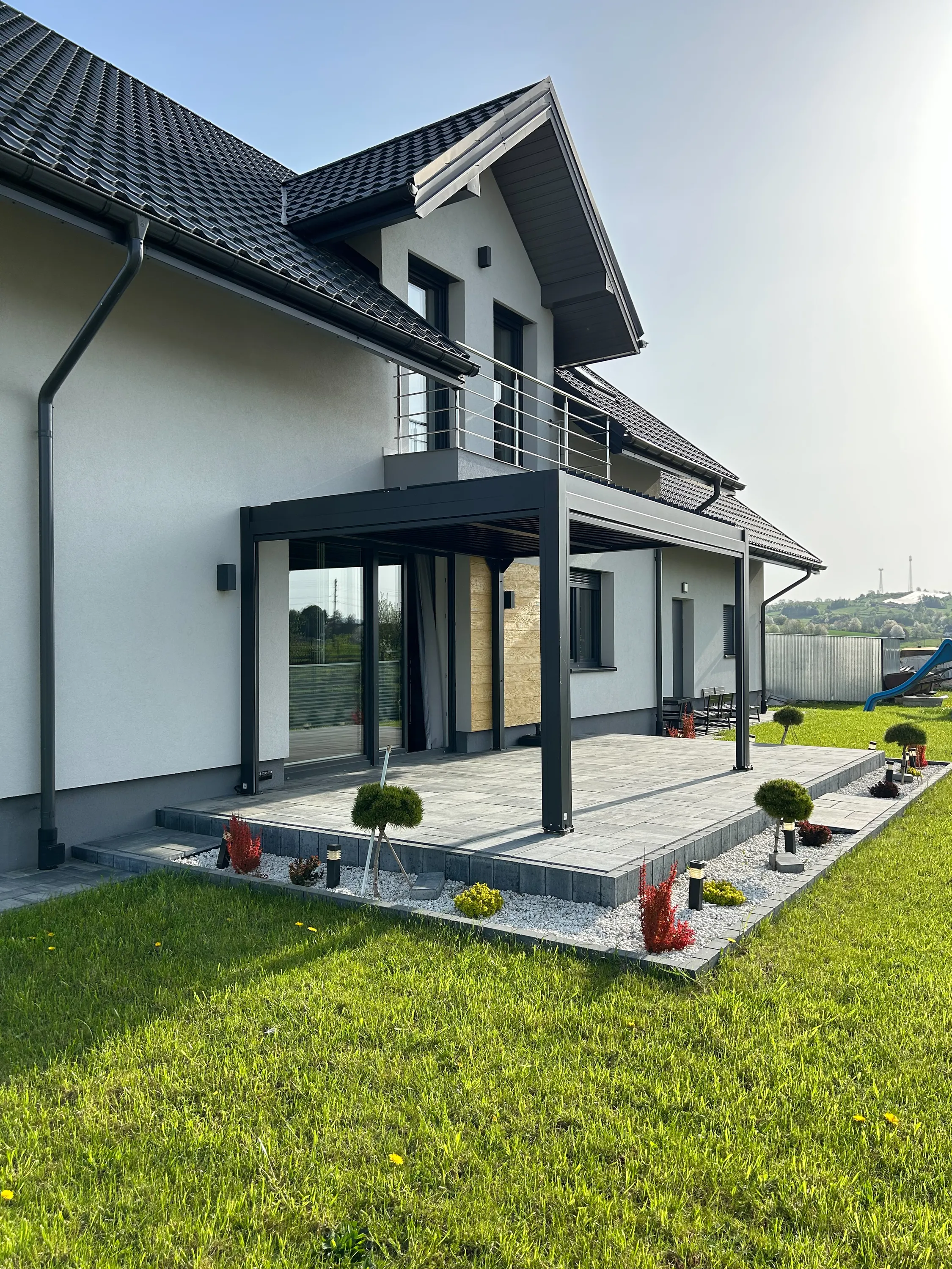 Pergola LUXE 3x4m antracyt z LED - MI_5908227364804