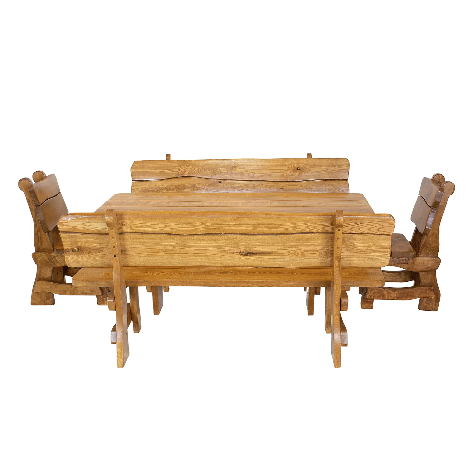 Krzesło ogrodowe drewniane ERYK olcha kolor dąb powłoka ochronna - DR_MO217_KRZESLO