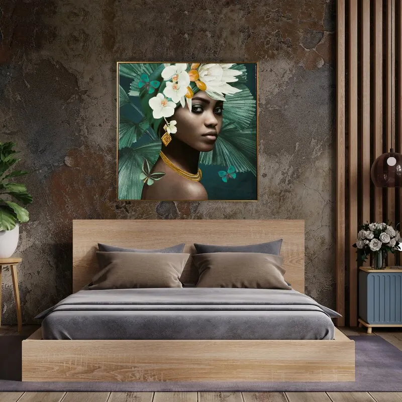 OBRAZ 596 80 X 80 CM CIEMNOZIELONY - EU_436057