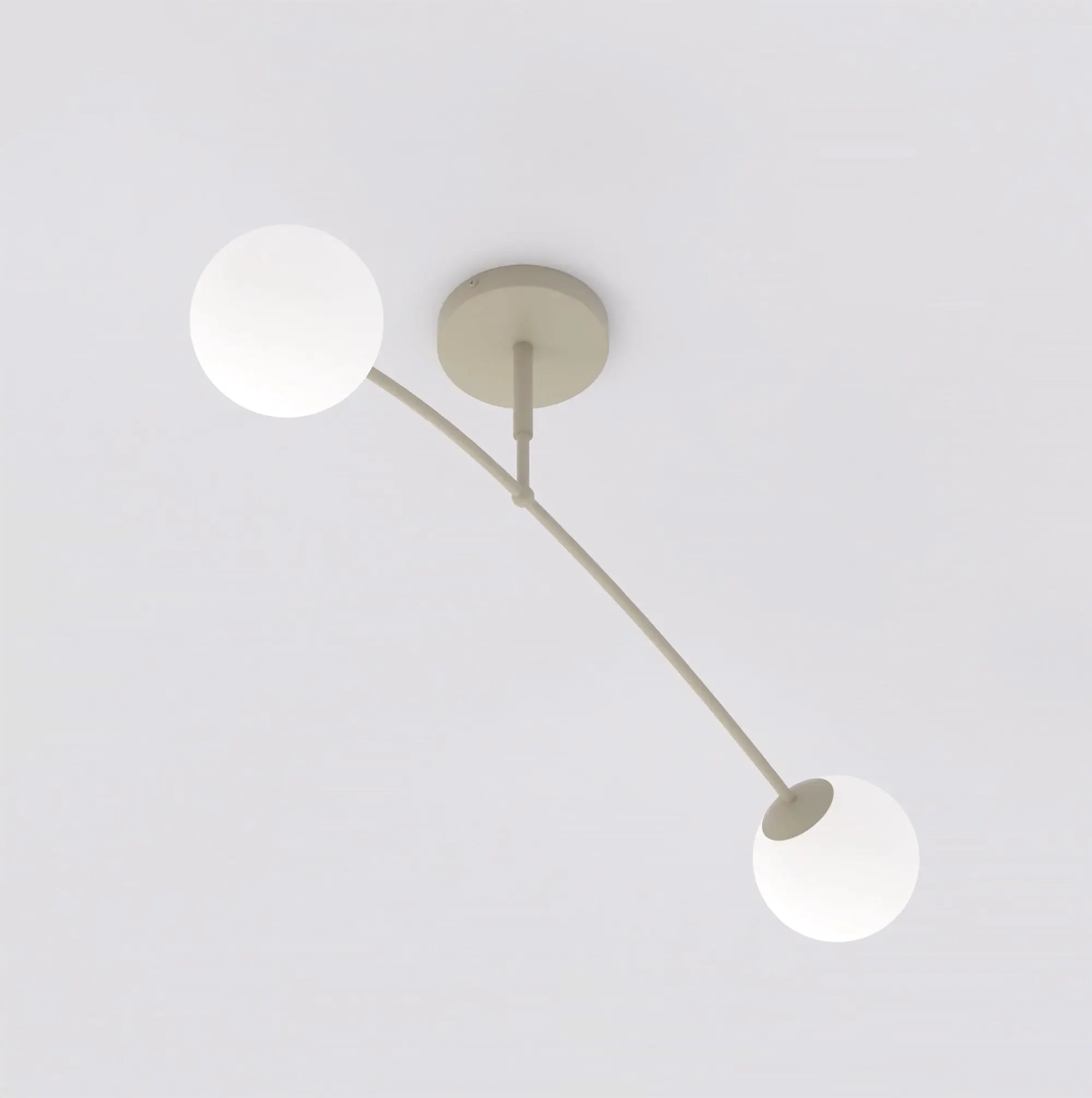 image lampa plafonowa, kinkiet, metalowy trójnóg, biała soczewka, nowoczesny design