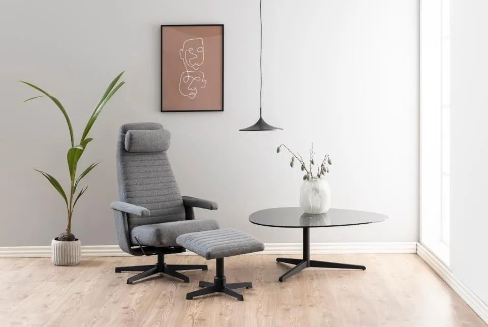 Stolik kawowy LUGGIO 100x95x41 Szkło dymione, Czarny — zdjęcie 3
