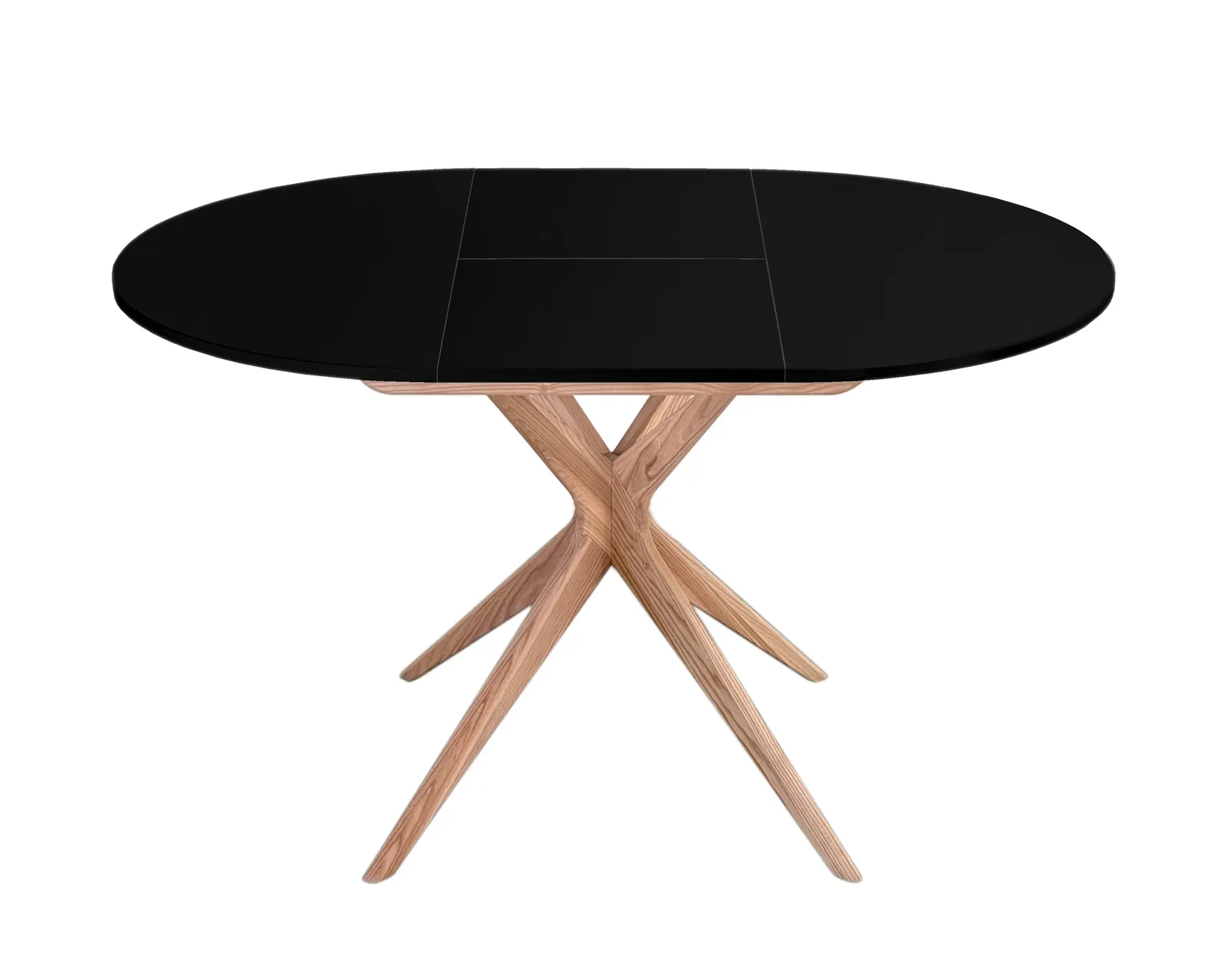 Stół okrągły rozsuwany JUBI 90x90-130 cm czarny Stół okrągły rozsuwany JUBI 90x90-130 cm czarny