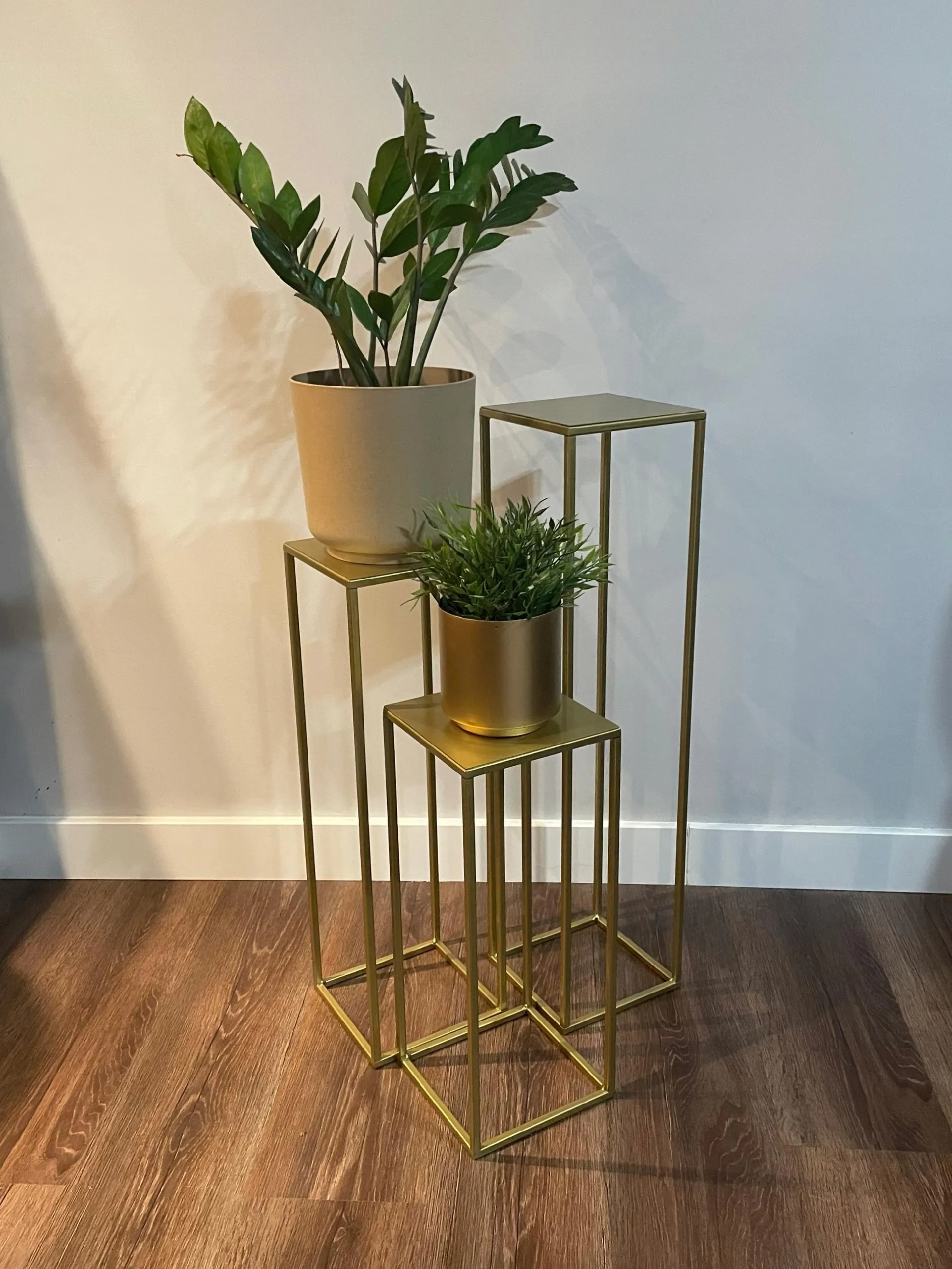 Kwietnik stojący metalowy EVRON M złoty - LD_TZ000094