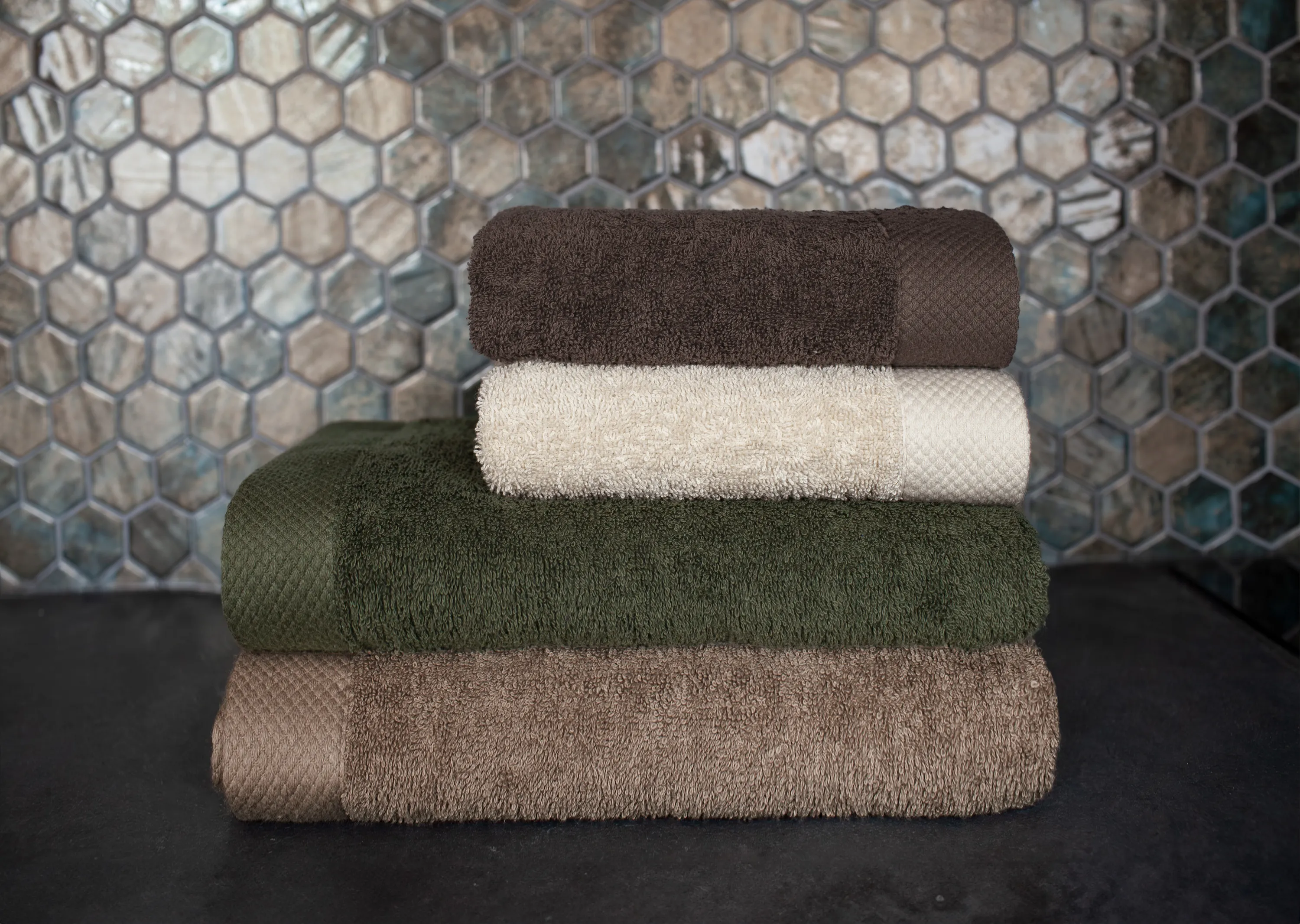 Ręcznik frotte BOHO 70x140 gramatura 500 kremowy - FARO_29454