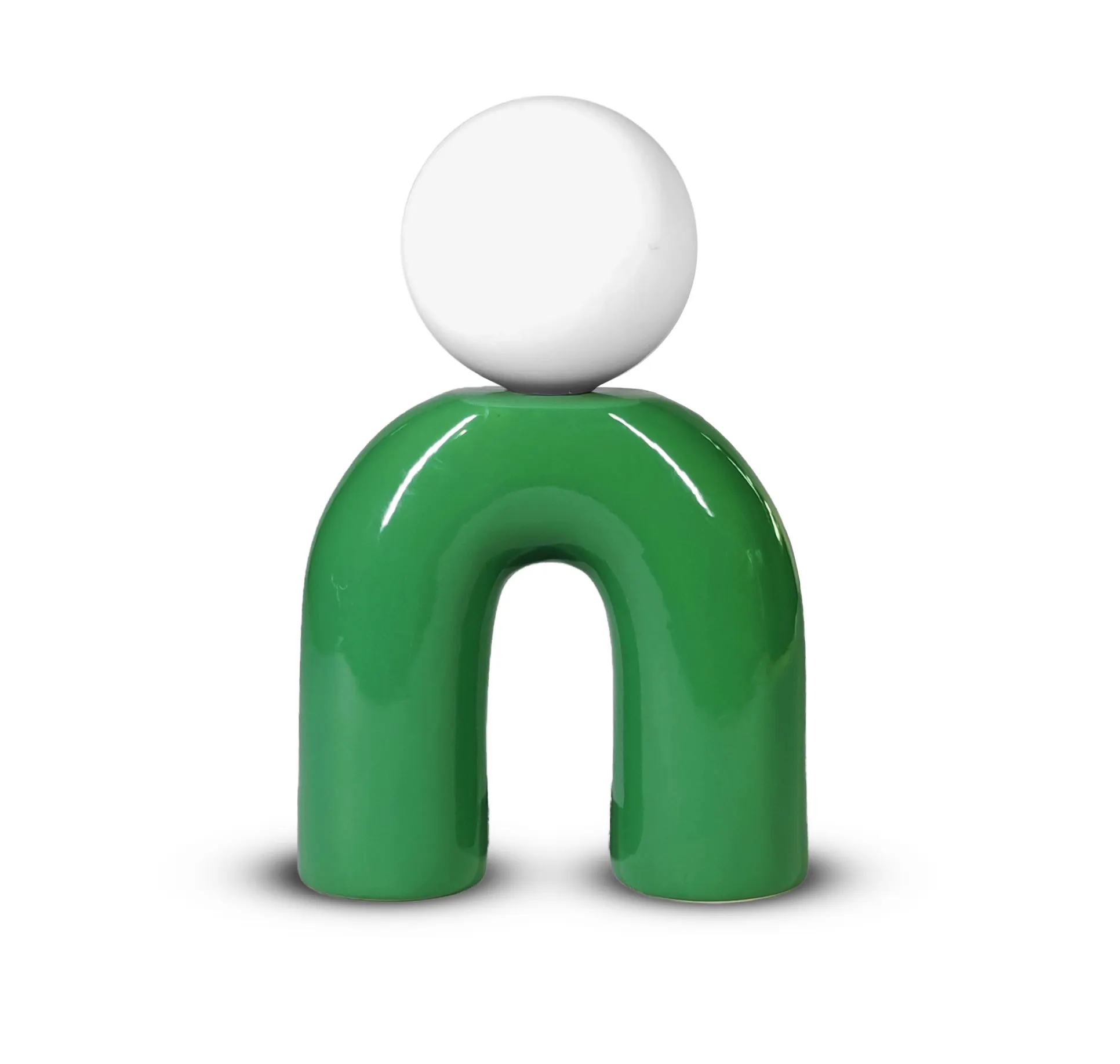 Lampa ceramiczna designerska POP U zielona