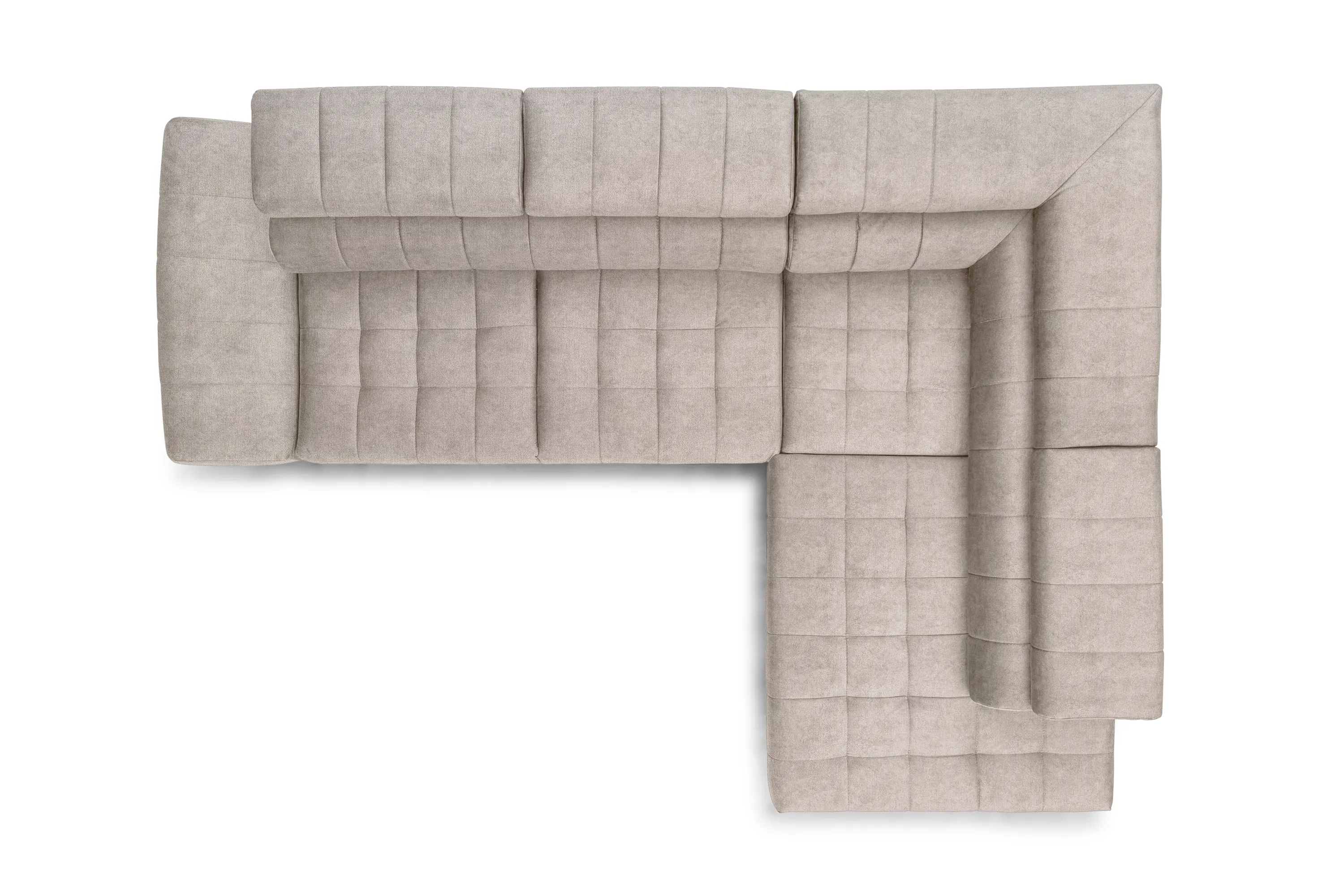 Narożnik prawostronny VALORIS L regulowane zagłówki i podłokietniki tkanina Perfect Harmony 07 beżowy - B_162919