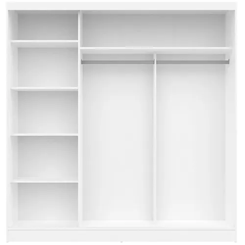 Szafa 3-drzwiowa 3 lustra ARIS drzwi przesuwne biała - INT_5002479