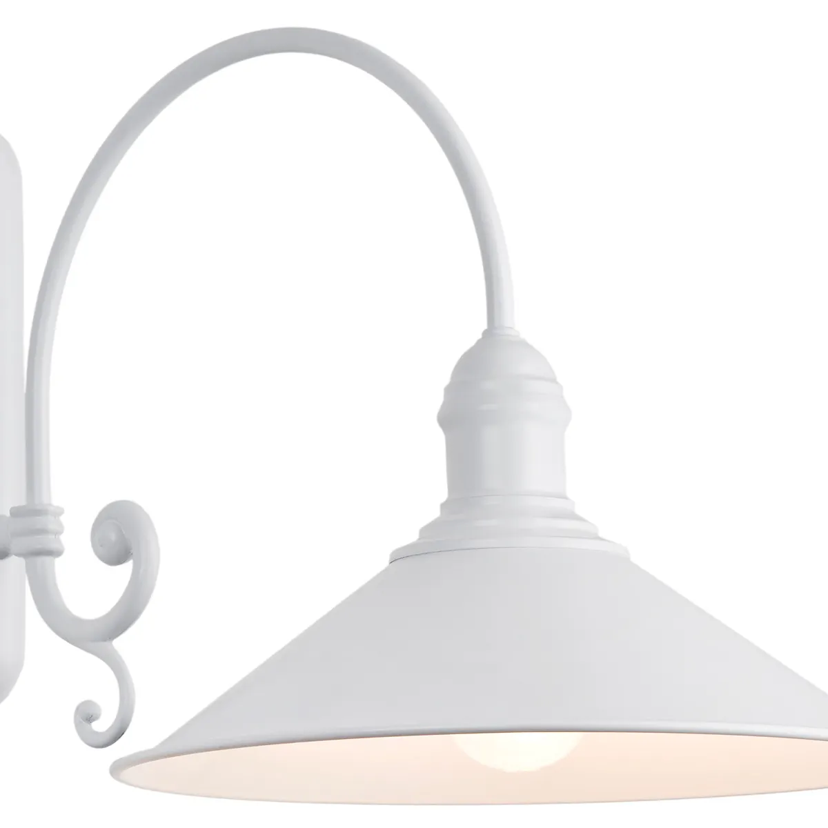 Kinkiet ERBA metalowy biały klasyczny Kinkiet ERBA metalowy biały klasyczny