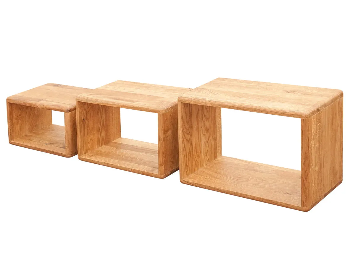 Zestaw 3 półek ściennych Dębowych Gialo - 2SGIA09