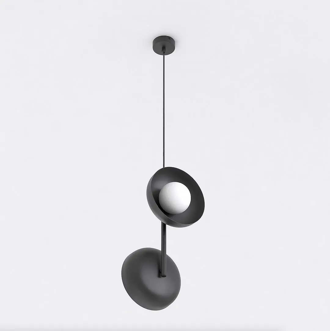 Lampa wisząca metalowa VANILA 2 BL czarna