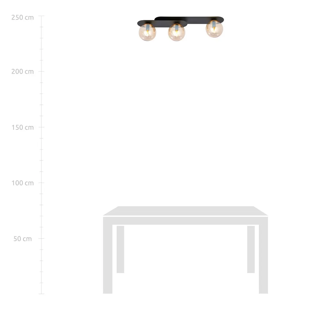 Lampa sufitowa PLAZA Czarny 1120/3 - 1120/3