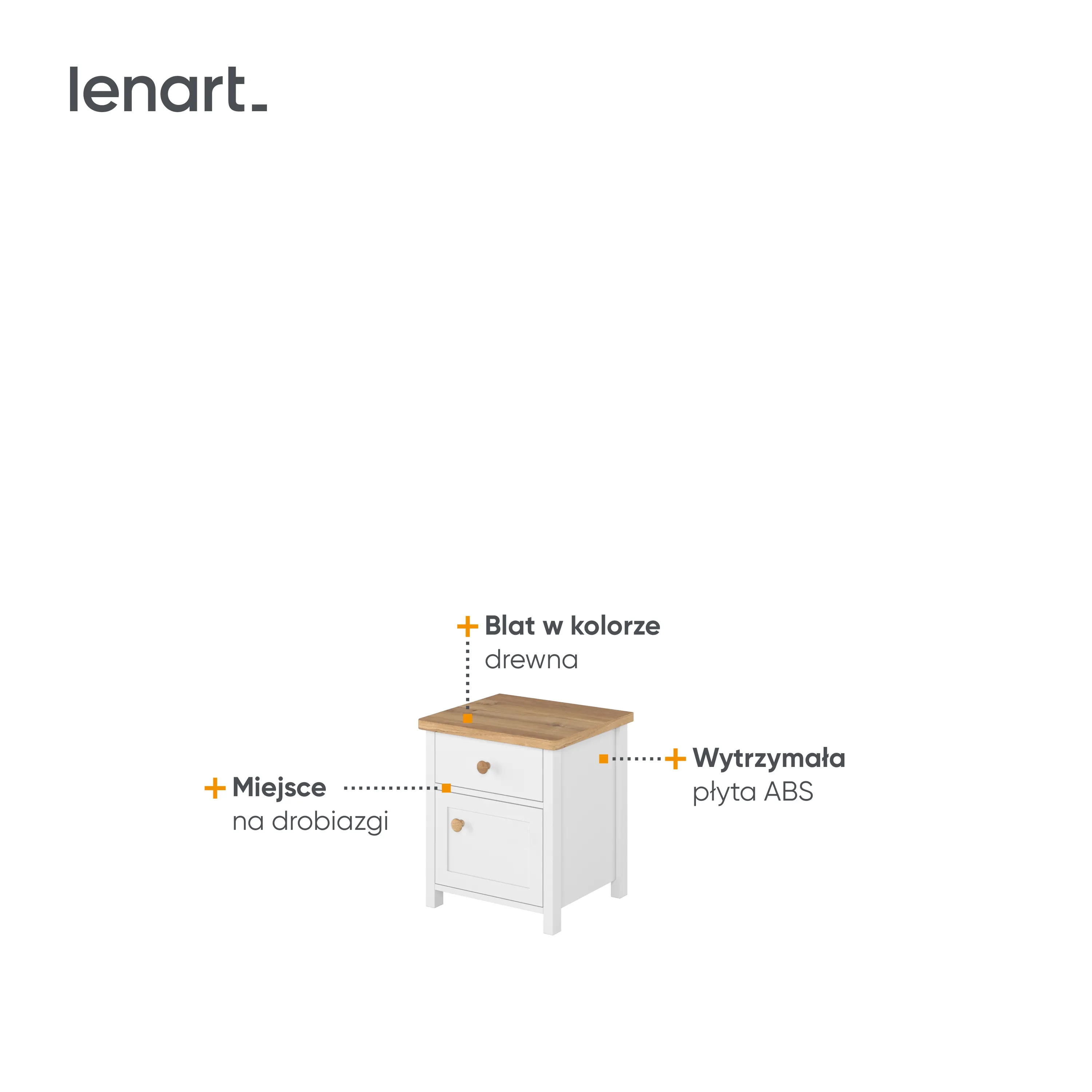 Szafka nocna Story SO-07 biała - SO7BDN