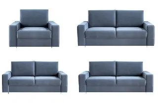 Fotel rozkładany z funkcją spania TOGO 125 cm granatowy - TOGO_1FMONO_241