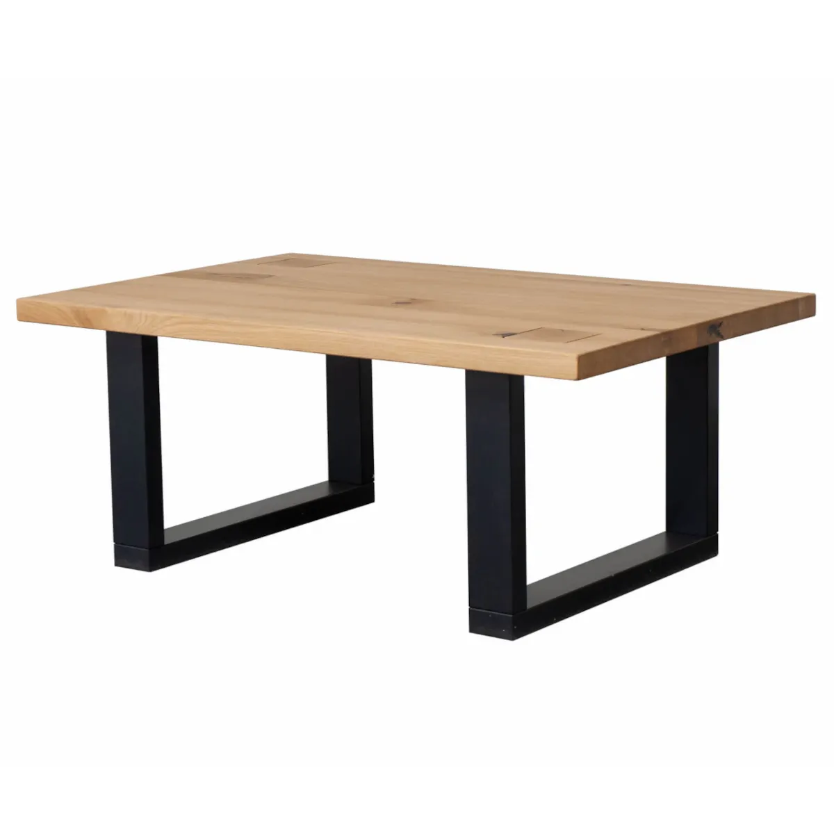Stolik kawowy dębowy HALLOW 110x70 dąb olejowany, czarny - GK_1031591401