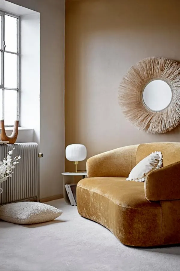 image sofa, welur, pomarańczowy, miękki, poduszka