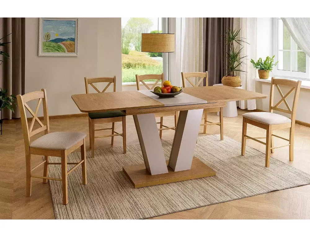 Stół rozkładany PLATON 136(176)x80 dąb cremona torro/kaszmir - PLATONDCTKA136