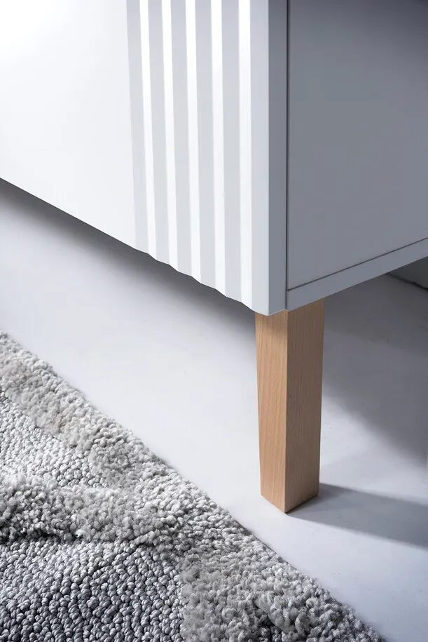 Szafka pod umywalkę z 2 szufladami FIJI biała 80x62x46cm — zdjęcie 7