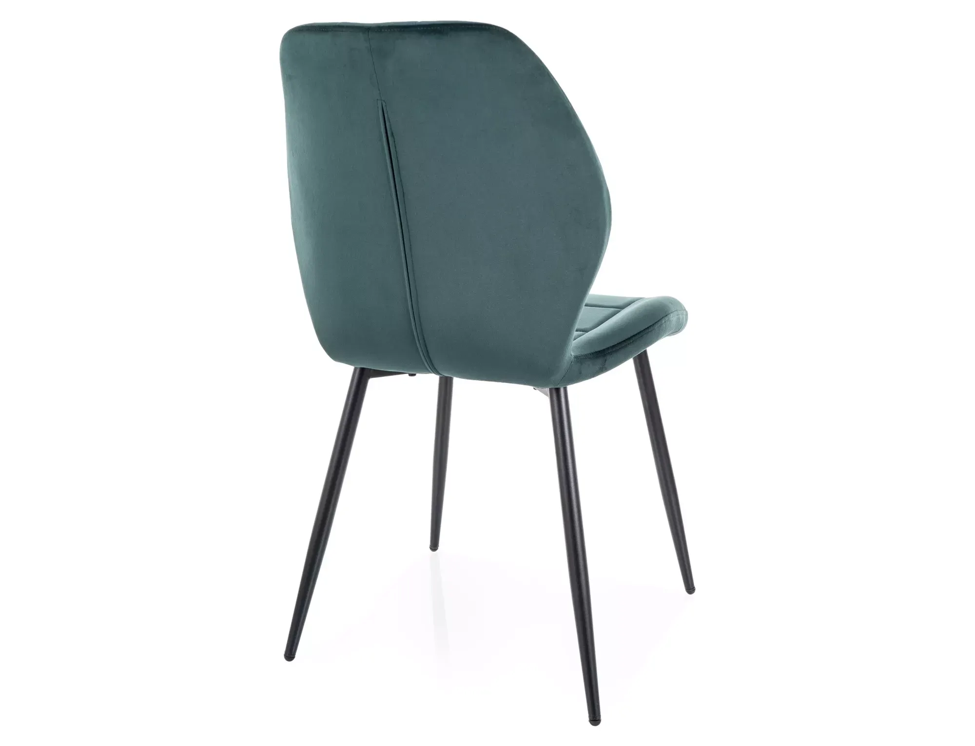 Krzesło aksamitne tapicerowane JAKE VELVET zielone/czarne nogi - JAKEVCZ