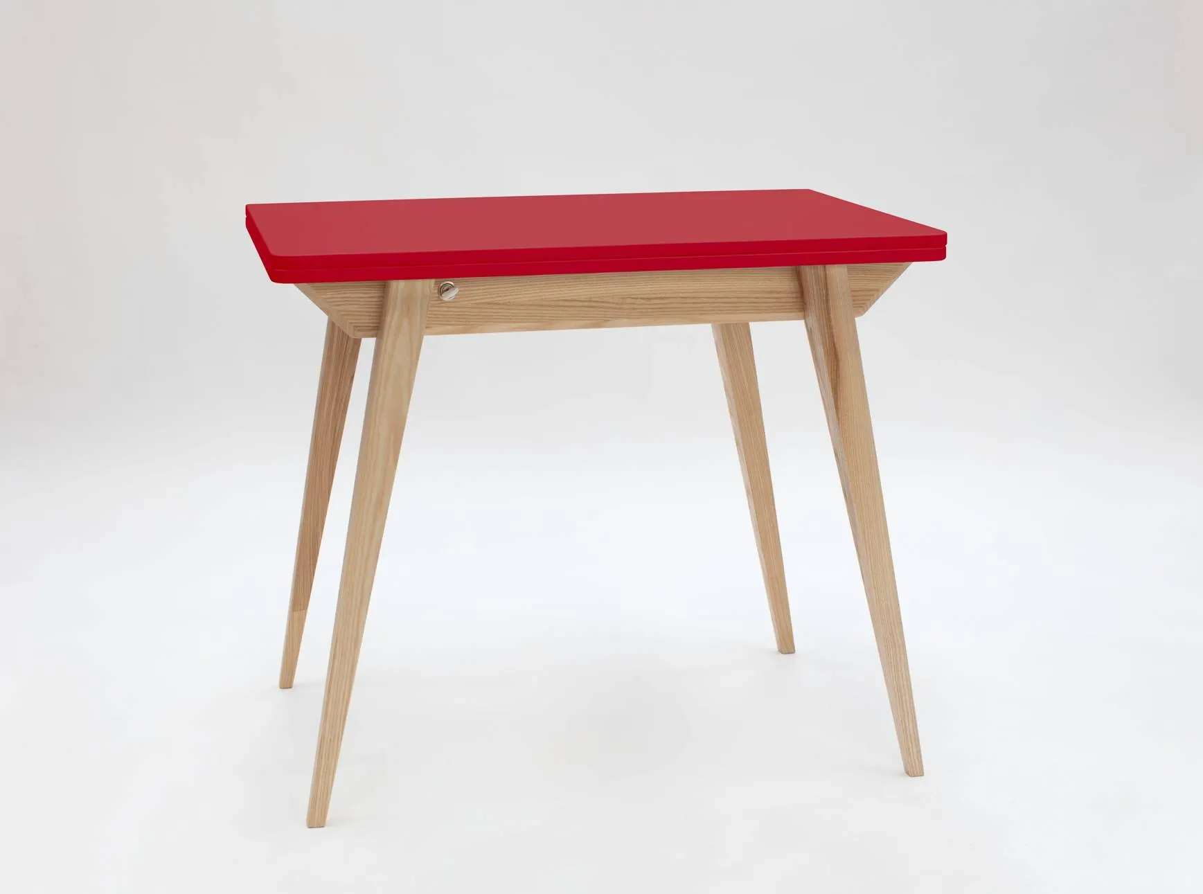 Stół rozkładany ENVELOPE 65x90-130cm czerwony naturalny Meble, Tabela, Biurko, Stół do jadalni