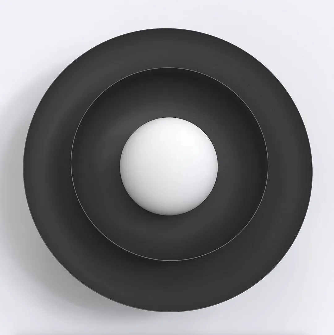 lampa, czarna, kula, kolekcja, dekoracja